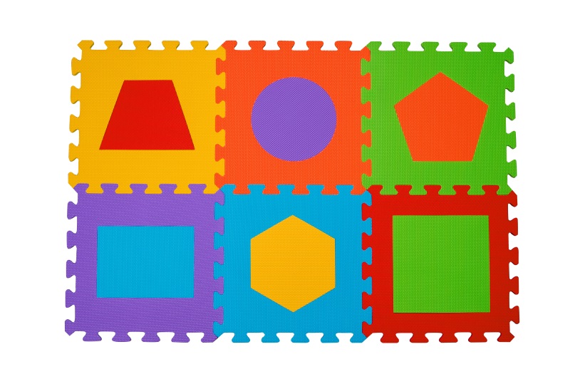 mamido Pěnové puzzle BabyOno geometrické tvary 6 ks